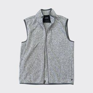 Chaps Men’s Fleece Vest NWOT Gray Size L Full Zip 3 Pocket